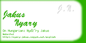 jakus nyary business card